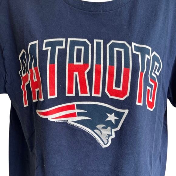 New England Patriots Blue NFL Team Football Crew Short Sleeve Tee M NEW no Tags - Picture 3 of 4